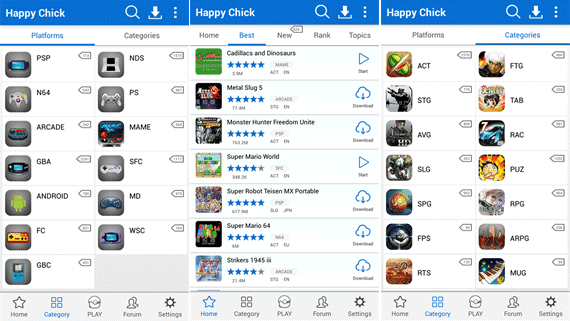 Happy Chick Emulator Mod APK interface