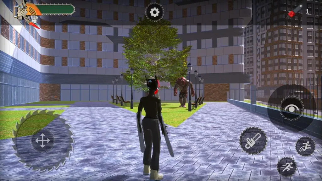 Chainsaw Man mod APK easy controls screenshot