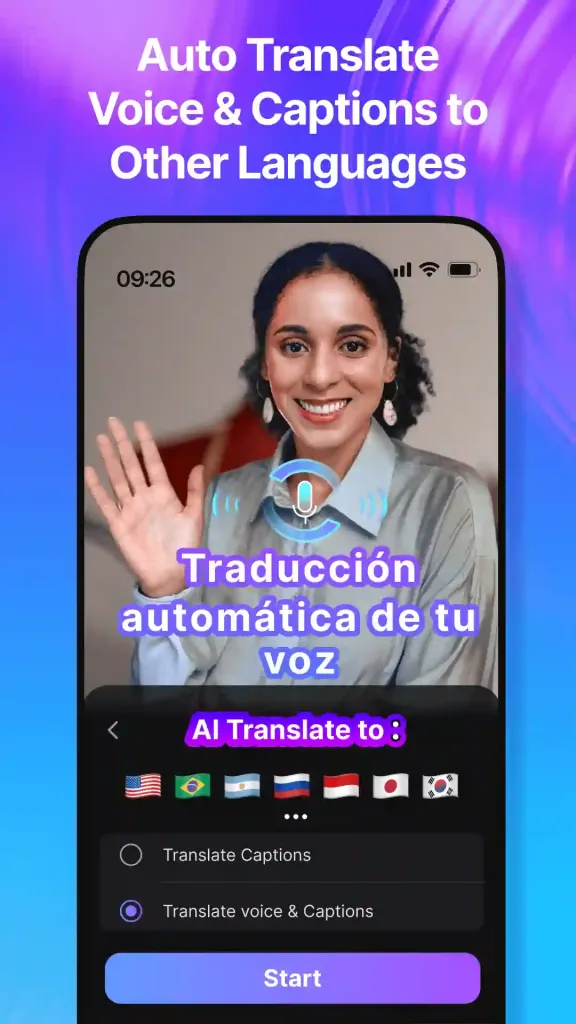 Blink Mod APK auto translate subtitles screenshot