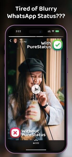 Pure Status Mod APK quality enhance screenshot