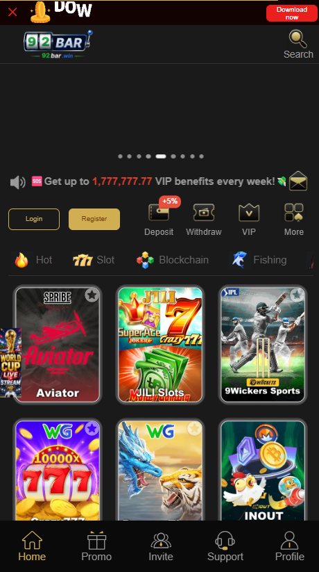 92Bar Game APK Download Now - Free Earning App 2025 1 92bar game interface screenshot