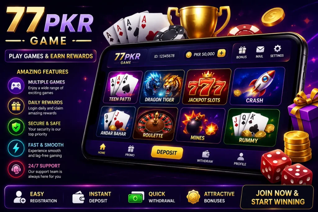 77PKR Game APK Download New Earning App In Pakistan 3 77pkr game available games screenshot