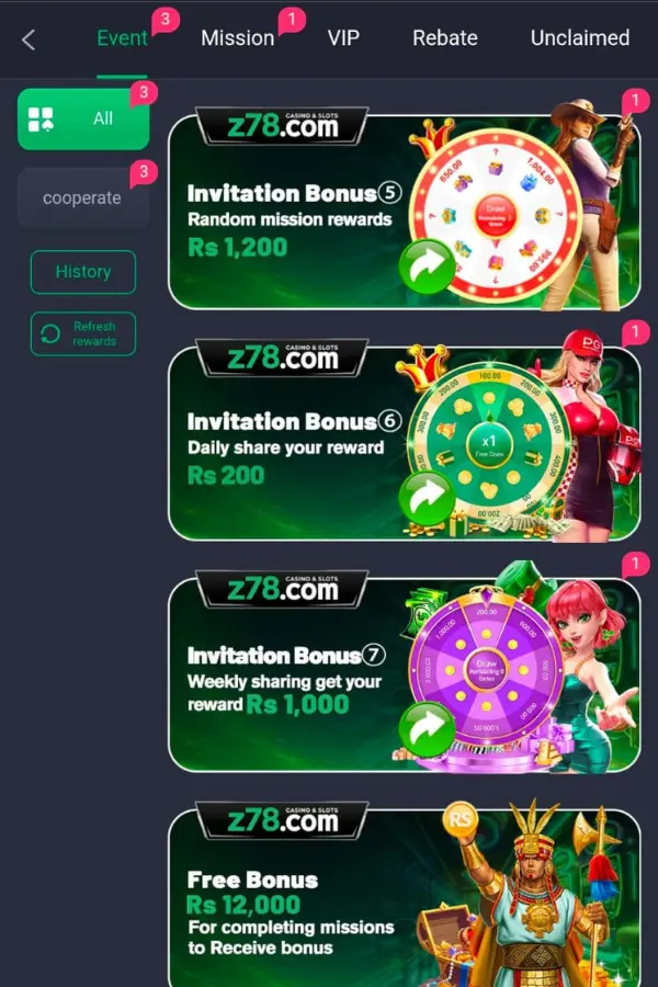 Z78 Game Download and Earn PKR in Pakistan 2026 3 z98 game bonus image