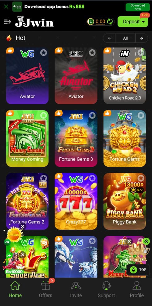 JJWin Game Download Latest Version - Earn Real Money 1 jjwin game interface screenshot