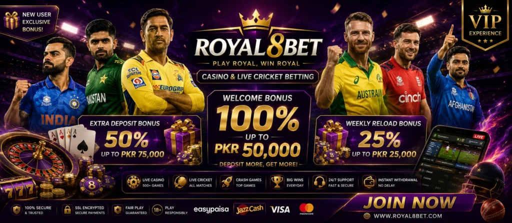 Royal 8 Bet Game APK Download - Earn Real Cash in PKR 1 royal 8 bet banner image