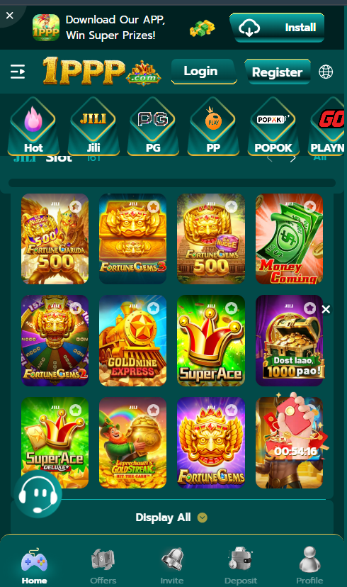 1ppp game available games screenshot